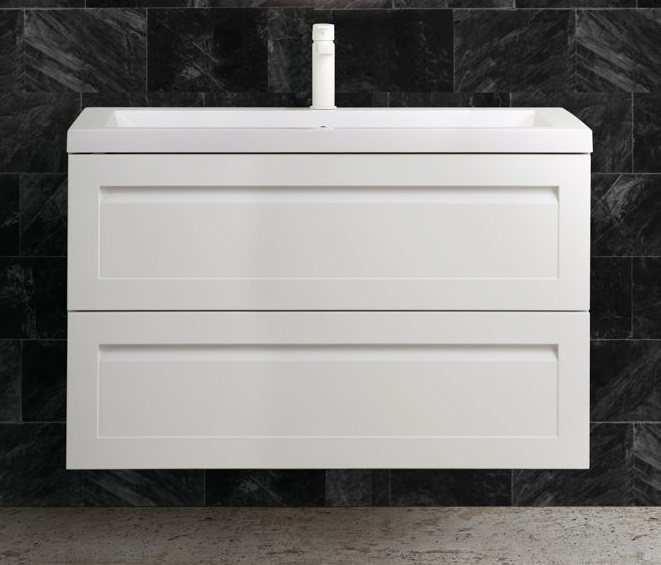 

Art&Max Тумба с раковиной Art&Max AM-Platino-900-2C-SO-BM белый матовый, подвесная
