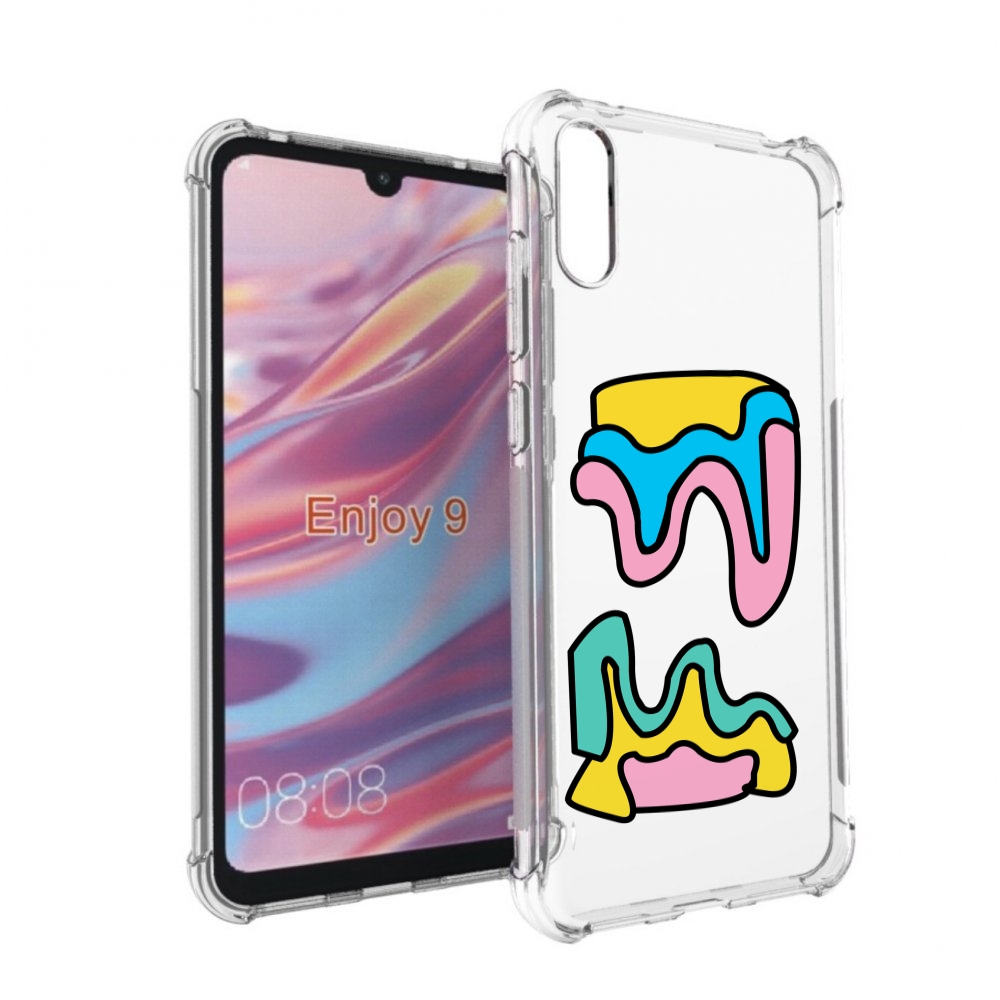 

Чехол бампер MyPads вытекающая-абстракция для Huawei Enjoy 9, Прозрачный, Tocco