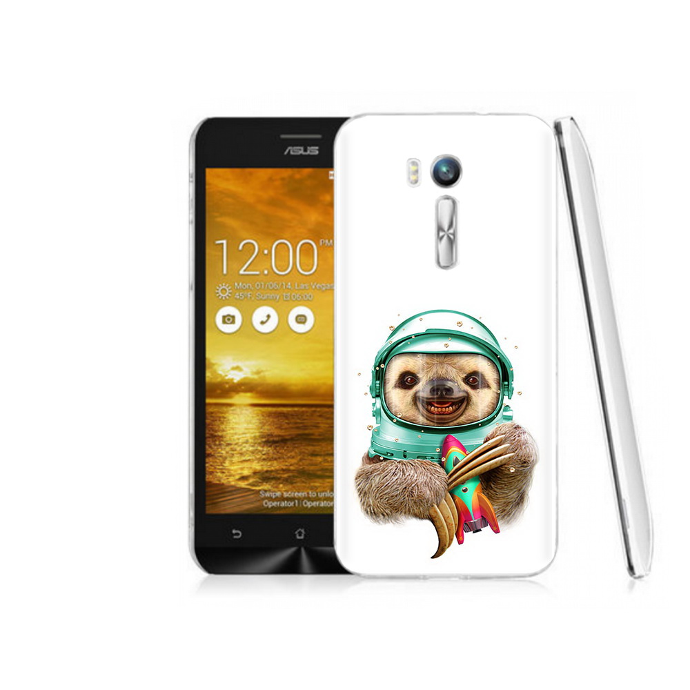 

Чехол MyPads Tocco для Asus ZenFone Go (ZB551KL) Ленивец астронавт, Прозрачный, Tocco