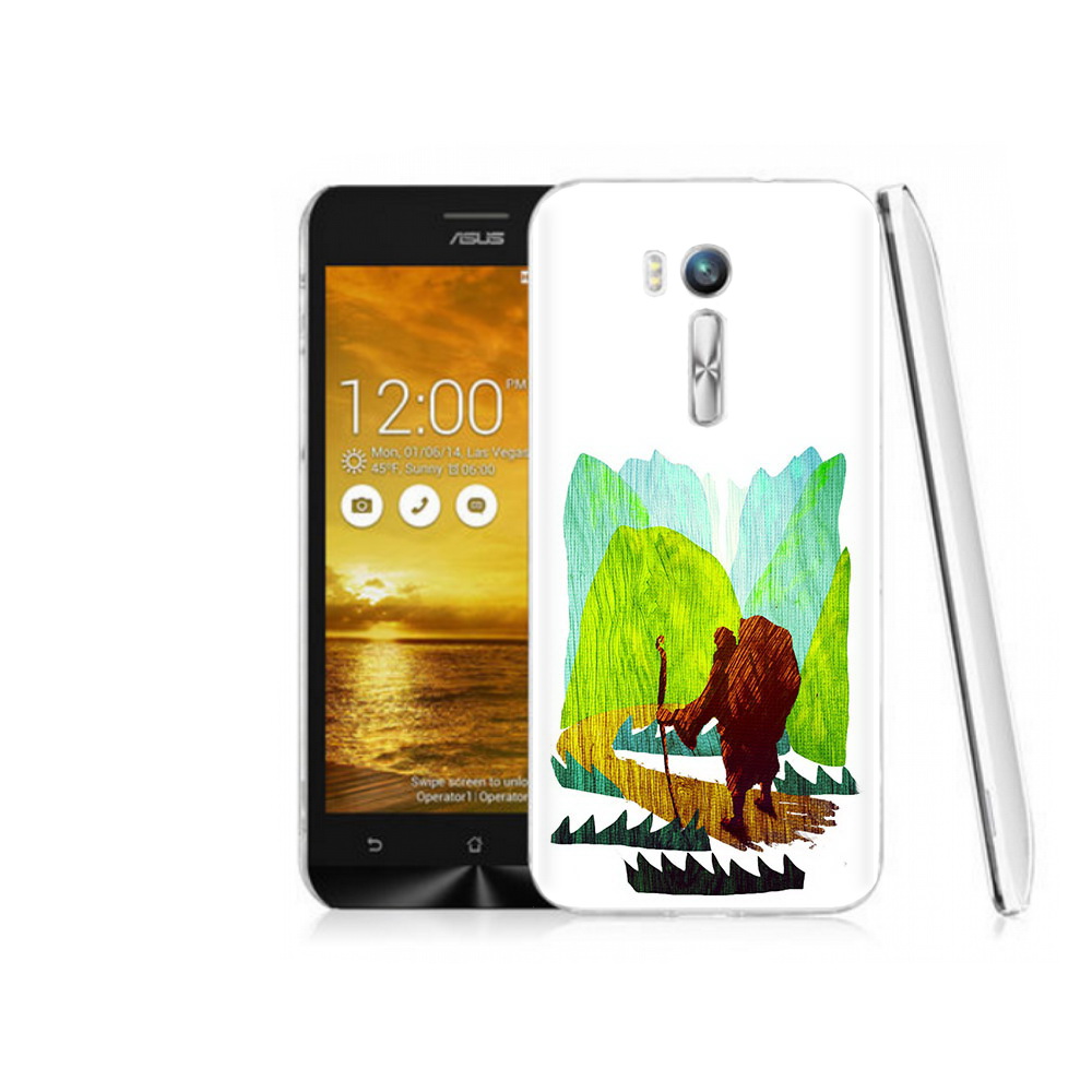

Чехол MyPads Tocco для Asus ZenFone Go (ZB551KL) Лесная тропа, Прозрачный, Tocco