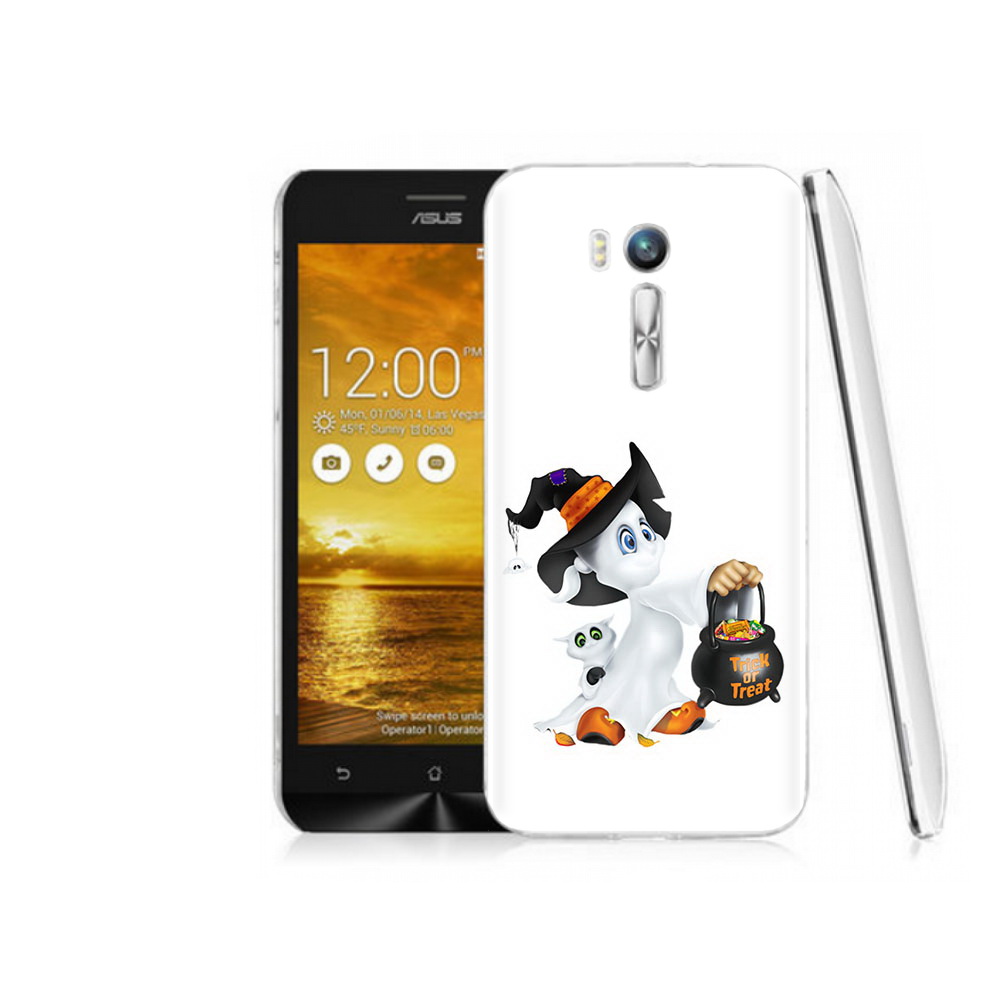 

Чехол MyPads Tocco для Asus ZenFone Go (ZB551KL) Маленький призрак, Прозрачный, Tocco