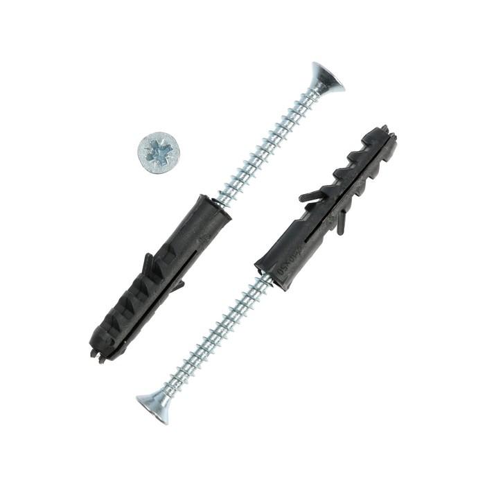 

Дюбель полипропиленновый, ТУНДРА, 10x50 с самор.6x70 4 шт