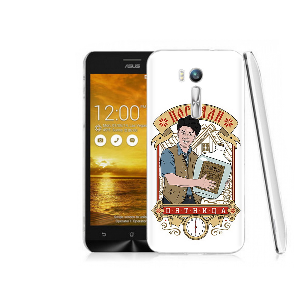 

Чехол MyPads Tocco для Asus ZenFone Go (ZB551KL) Погнали пятница, Прозрачный, Tocco