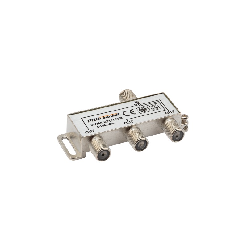 

Делитель на 3 ТВ под F-разъем PROconnect {05-6022} 1 шт.
