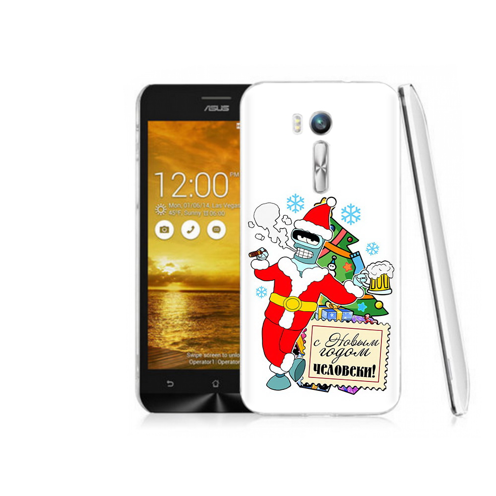 Чехол MyPads Tocco для Asus ZenFone Go (ZB551KL) С новым годом человеки