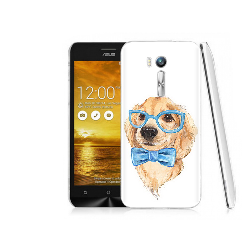 

Чехол MyPads Tocco для Asus ZenFone Go (ZB551KL) Собака интеллигент, Прозрачный, Tocco