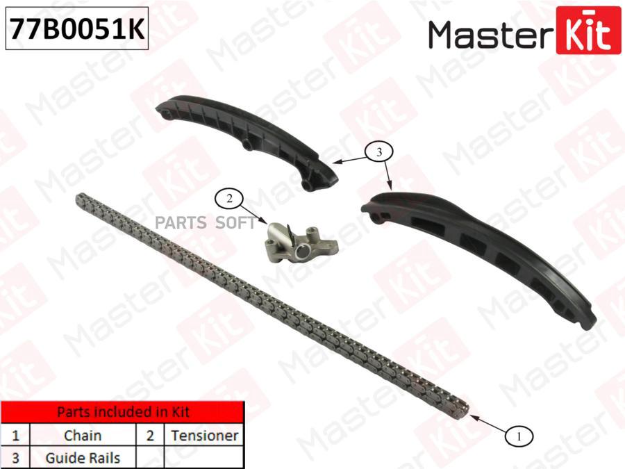 

Комплект Цепи Грм Vag 1.4 Tsi Cavc,Cthc 06- 77b0051k MasterKit арт. 77B0051K