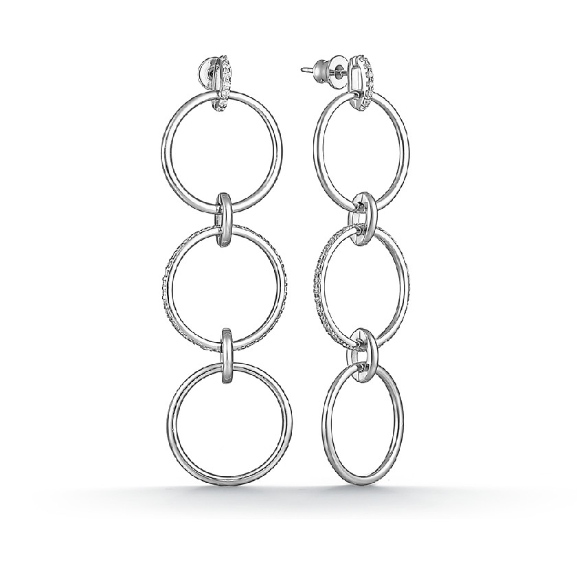 

Серьги из серебра с фианитом АЛЬКОР 02-2009/00КЦ-00, 02-2009/00КЦ-00
