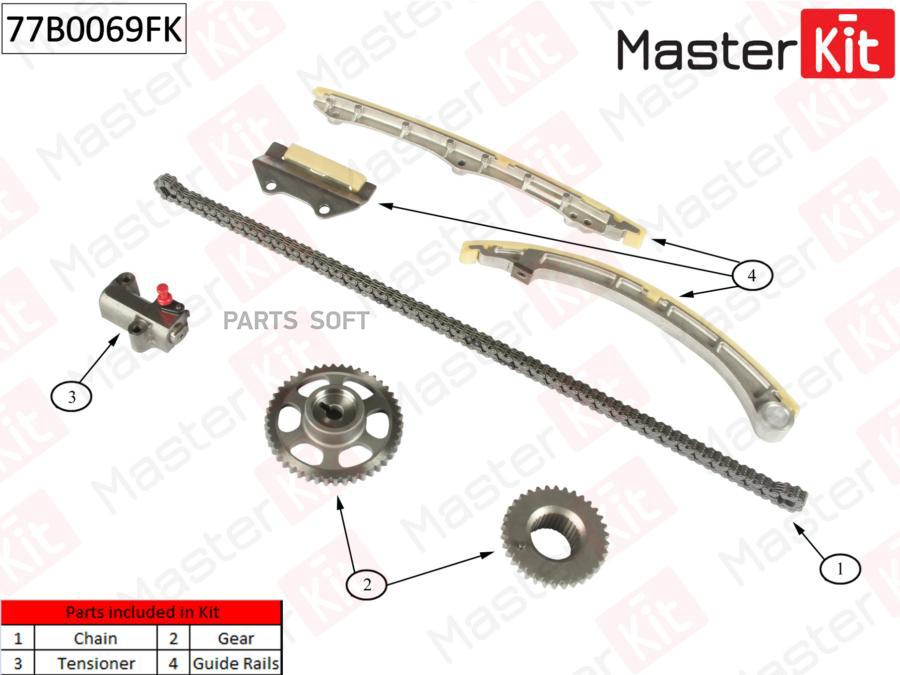 

Комплект Цепи Грм Honda Accord,Civic,Cr-V 01- 77b0069fk MasterKit арт. 77B0069FK