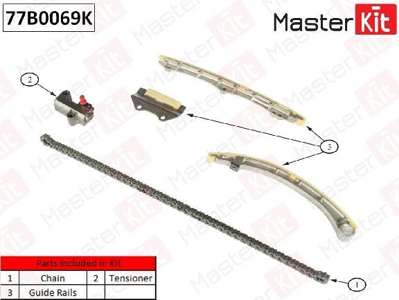 

Комплект Цепи Грм (Без Звездочек) Honda Accord Vii/Civic Vii/Cr-V Ii K20a 01- 77b0069k Mas