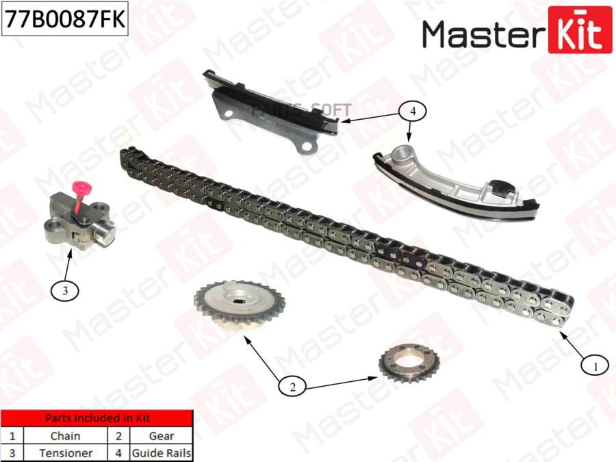 

Комплект Цепи Грм Nissan Patrol. Renault Master 3.0dti Zd3 00- 77b0087fk MasterKit арт. 77