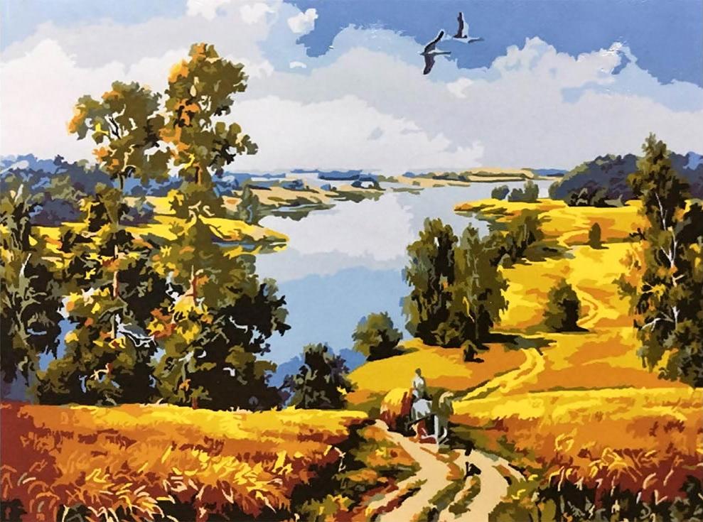 

Картина по номерам Paintboy Деревенская дорога, 40x50, Деревенская дорога