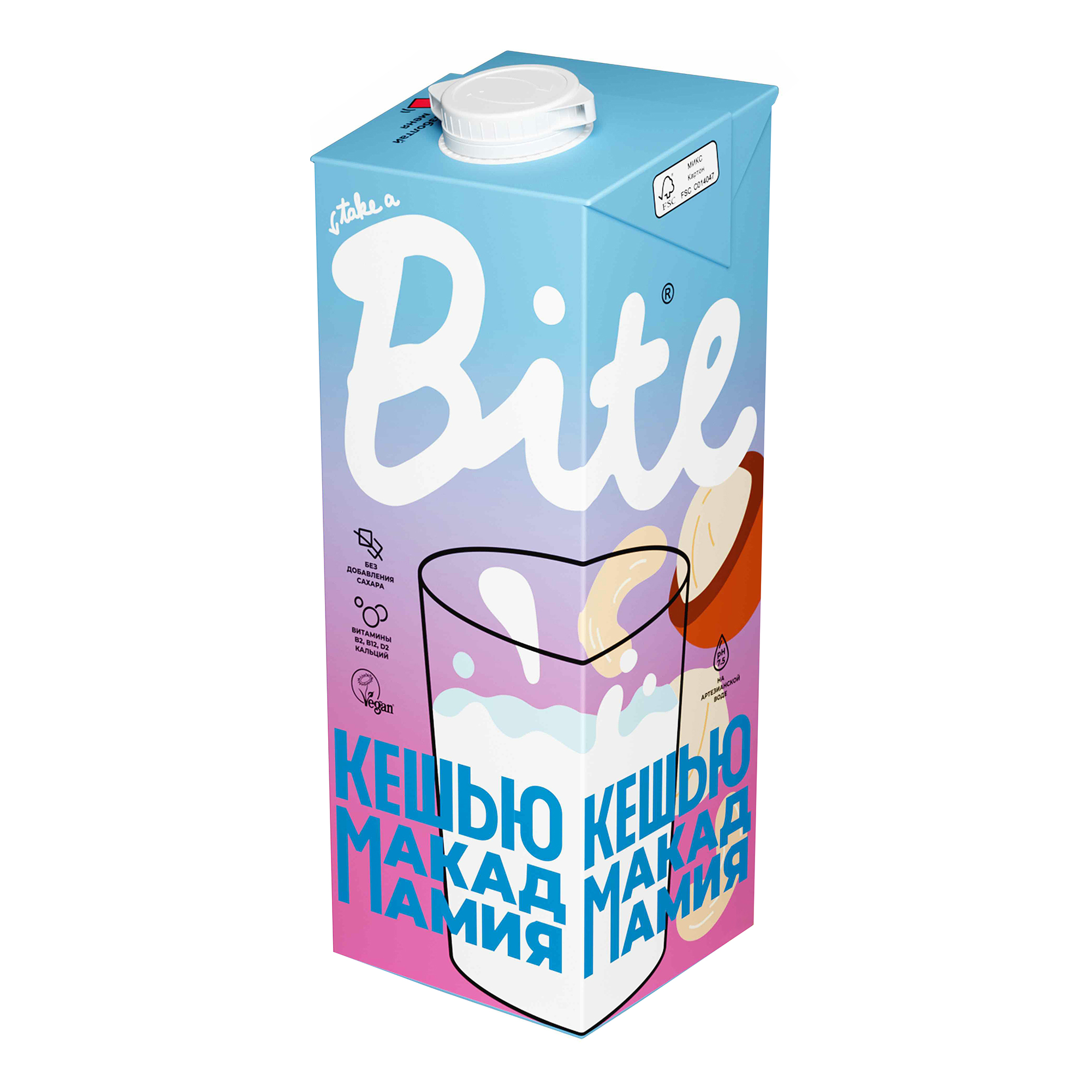 

Напиток растительный Take a Bite Кешью-макадамия 1 л