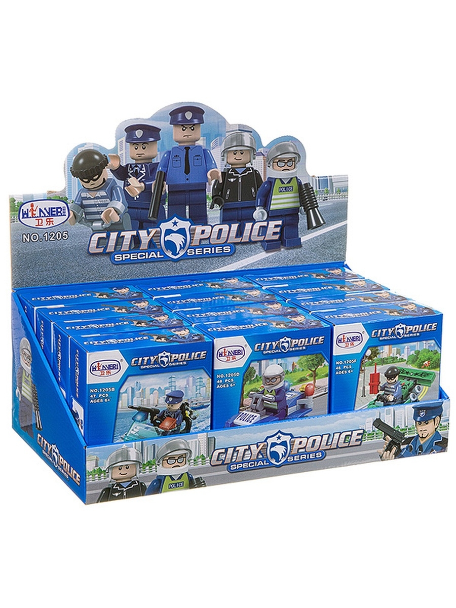

Набор конструкторов City Police, 12 шт., 6 видов 12x14x4 см, Г95927-dg