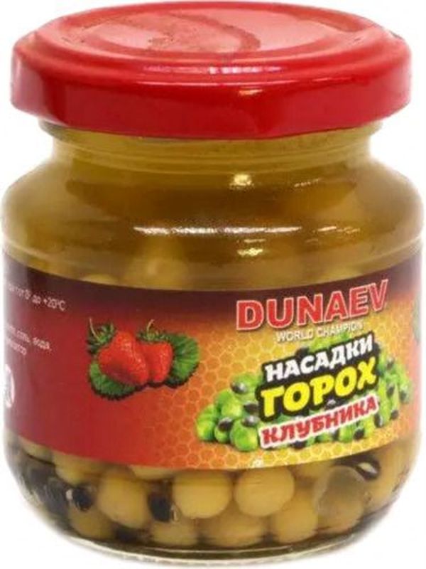 

Насадки Dunaev ГОРОХ 0.10л КЛУБНИКА (банка: стекло), Горох