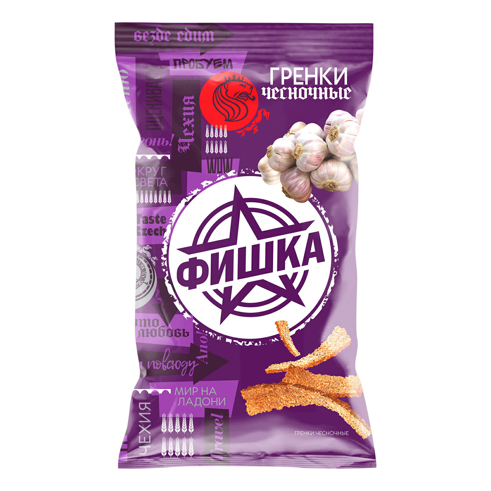 

Гренки ржано-пшеничные Фишка чесночные 120 г