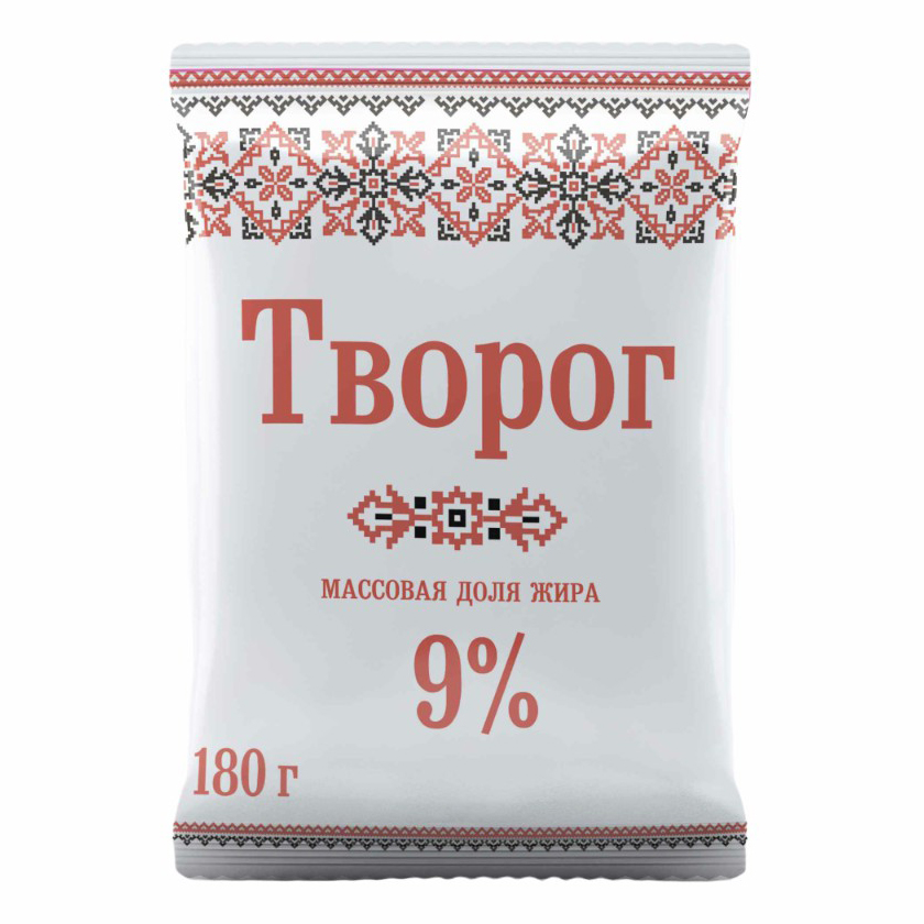 

Творог пластовой Славянские кружева 9% БЗМЖ 180 г