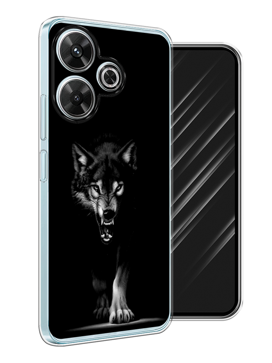 

Чехол Awog на Xiaomi Redmi Note 13R/Redmi 13/Poco M6 4G "Волк выходит из ночи", Серый;черный;белый, 322550-1