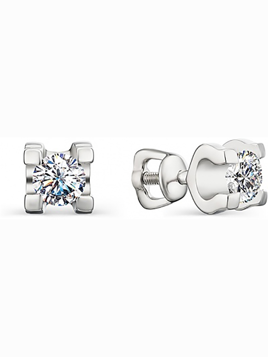 

Серьги с 2 фианитами из серебра Алкор серебро 02-1253_00КЦ-00, 02-1253_00КЦ-00