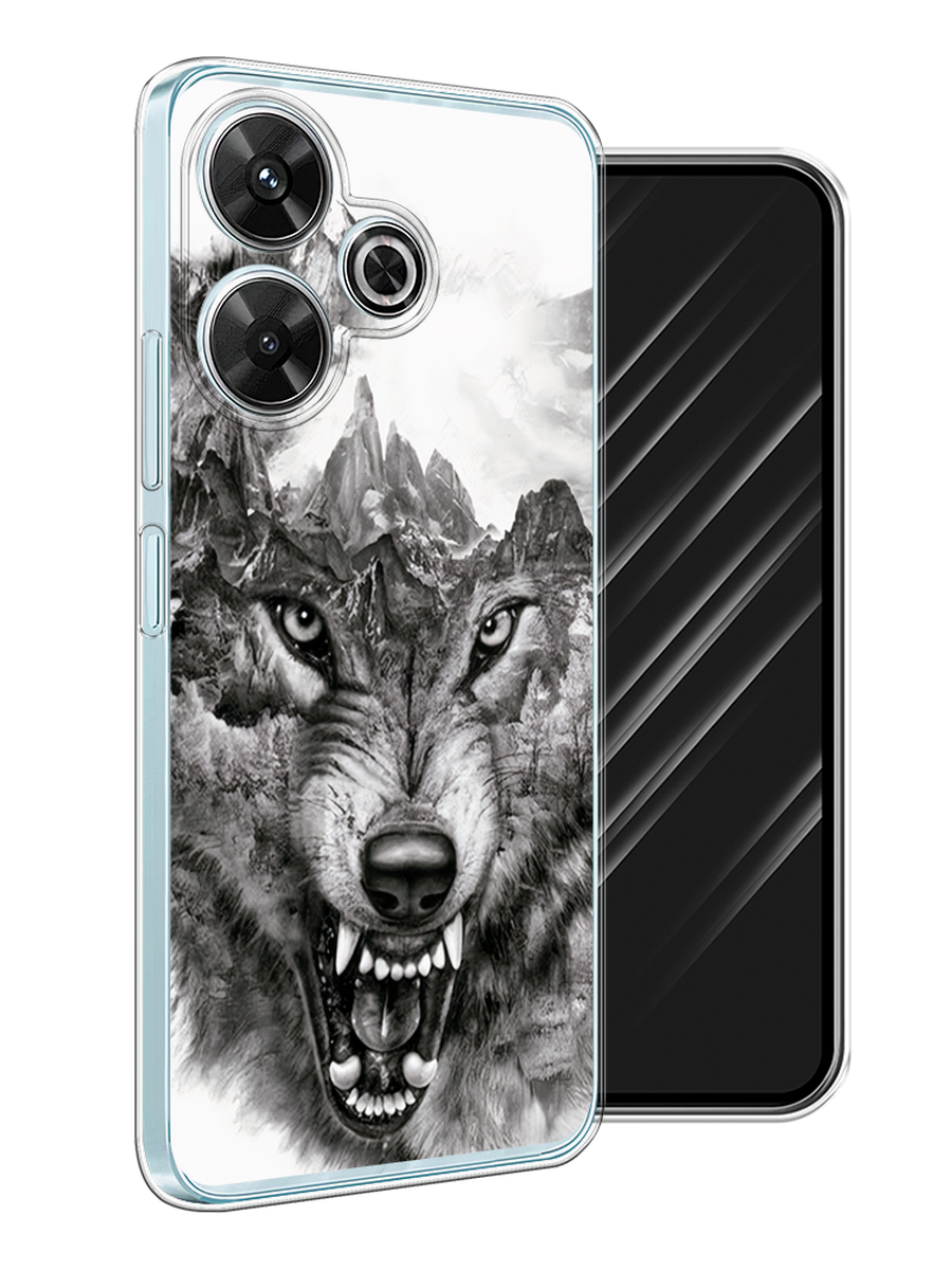 

Чехол Awog на Xiaomi Redmi Note 13R/Redmi 13/Poco M6 4G "Волк в горах", Серый;белый;бежевый, 322550-1