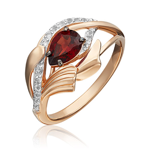 

Кольцо из красного золота с гранатом/топазом р. 19 PLATINA jewelry 01-5378-00-264-1110-57, 01-5378-00-264-1110-57