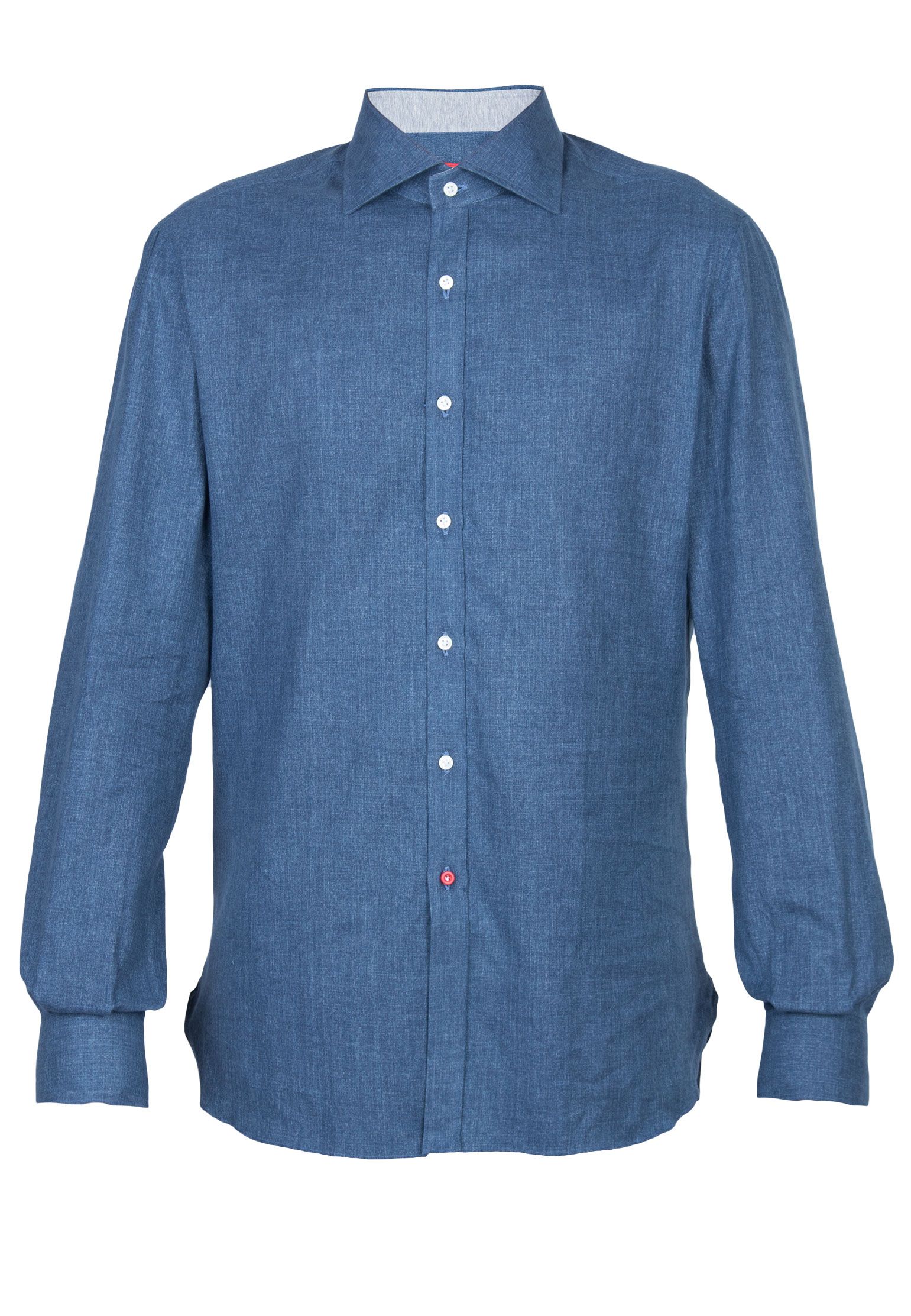 Рубашка мужская ISAIA 98678 синяя 41 CM