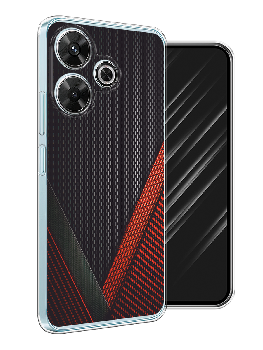 

Чехол Awog на Xiaomi Redmi Note 13R/Redmi 13/Poco M6 4G "Красный карбон", Черный;красный, 322550-1