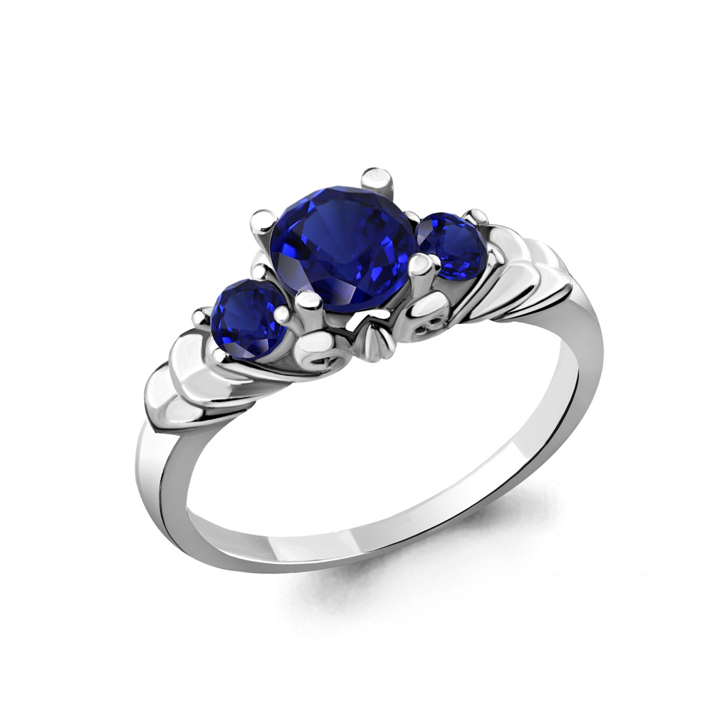 

Кольцо из серебра с сапфиром р. 19,5 Aquamarine 63983Н_925_р, 63983Н_925_р