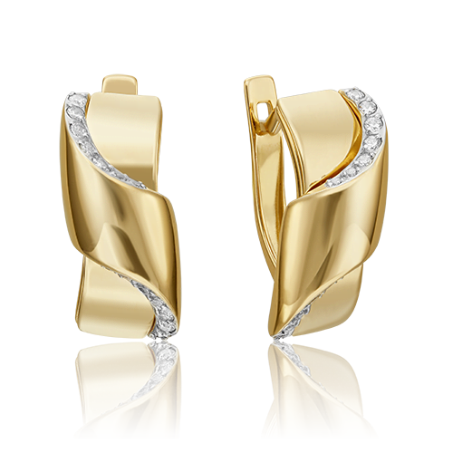 

Серьги из желтого золота с фианитом PLATINA jewelry 02-4594-00-401-1130-23, 02-4594-00-401-1130-23