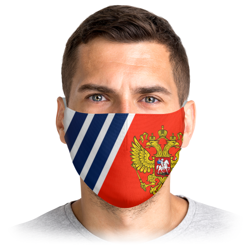 

Многоразовая маска Printio Russia белая L, Russia