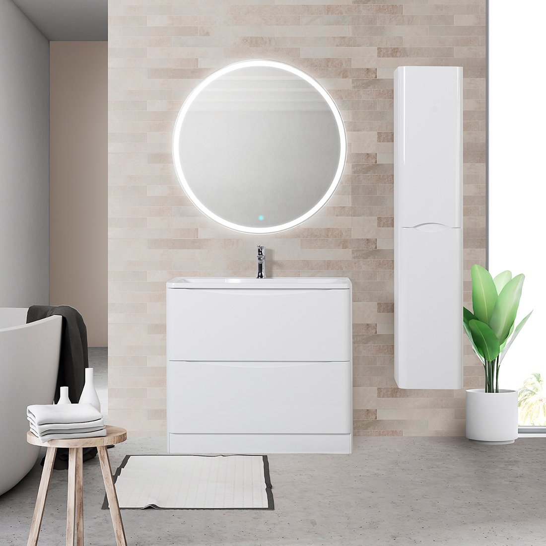 

BelBagno Мебель для ванной BelBagno Acqua 90 напольная, bianco lucido