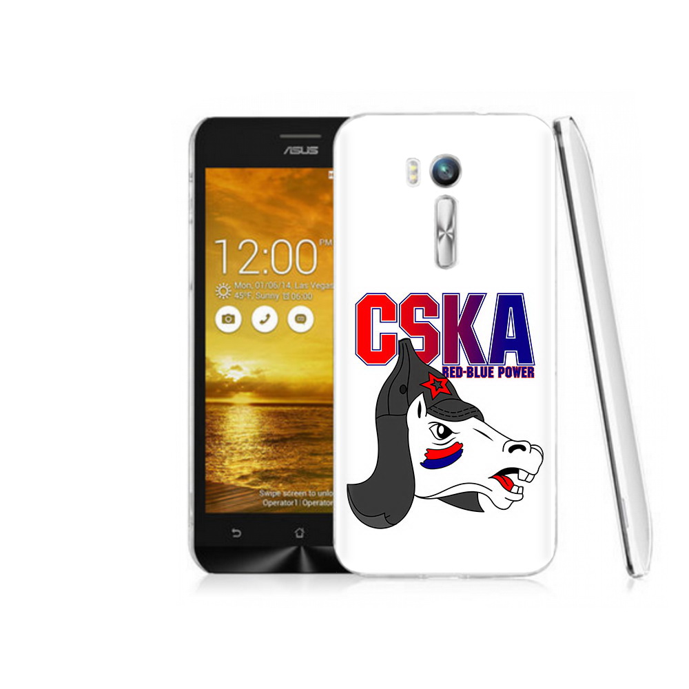 

Чехол MyPads Tocco для Asus ZenFone Go (ZB551KL) ФК ЦСК лошадка россия, Прозрачный, Tocco