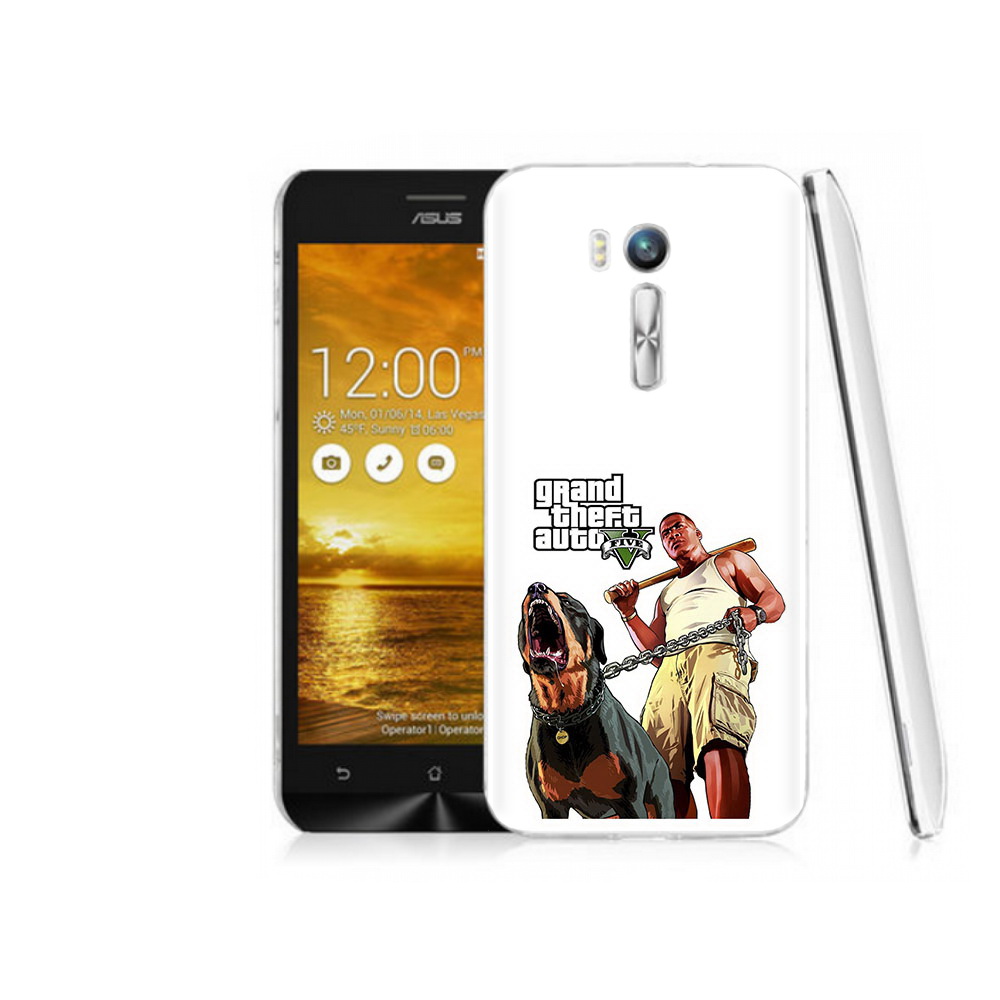 

Чехол MyPads Tocco для Asus ZenFone Go (ZB551KL) GTA грозная собака, Прозрачный, Tocco