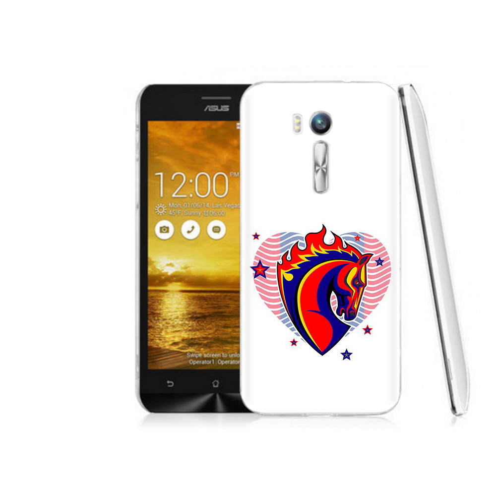 

Чехол MyPads Tocco для Asus ZenFone Go (ZB551KL) ФК ЦСЛ Лошадь, Прозрачный, Tocco