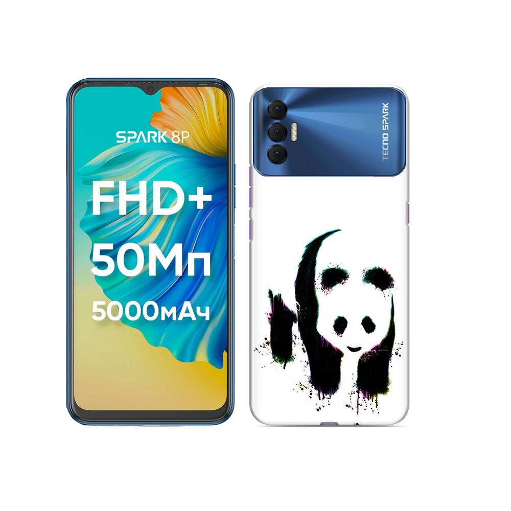 

Чехол MyPads Tocco для Tecno Spark 8P панда в акварели, Прозрачный, Tocco