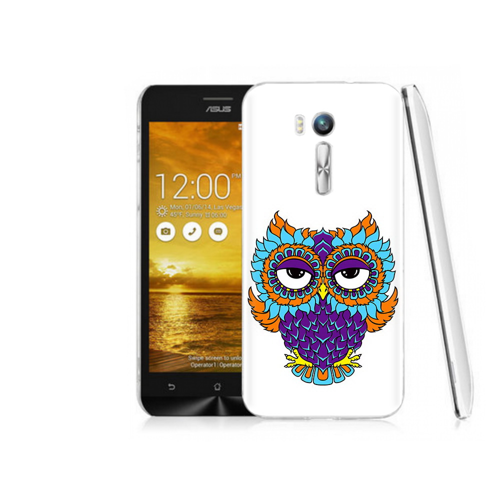 Чехол MyPads Tocco для Asus ZenFone Go (ZB551KL) Цветная сова