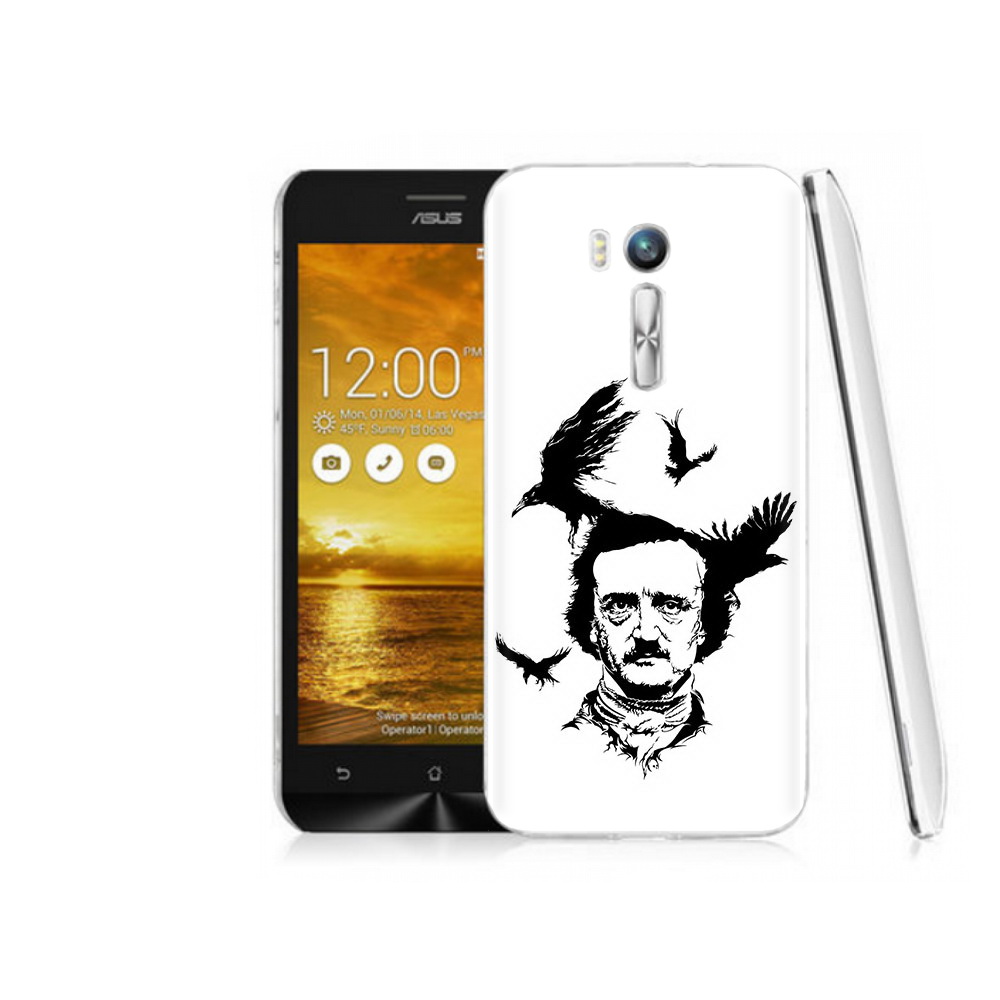 

Чехол MyPads Tocco для Asus ZenFone Go (ZB551KL) Эдгар Аллан черно белый, Прозрачный, Tocco