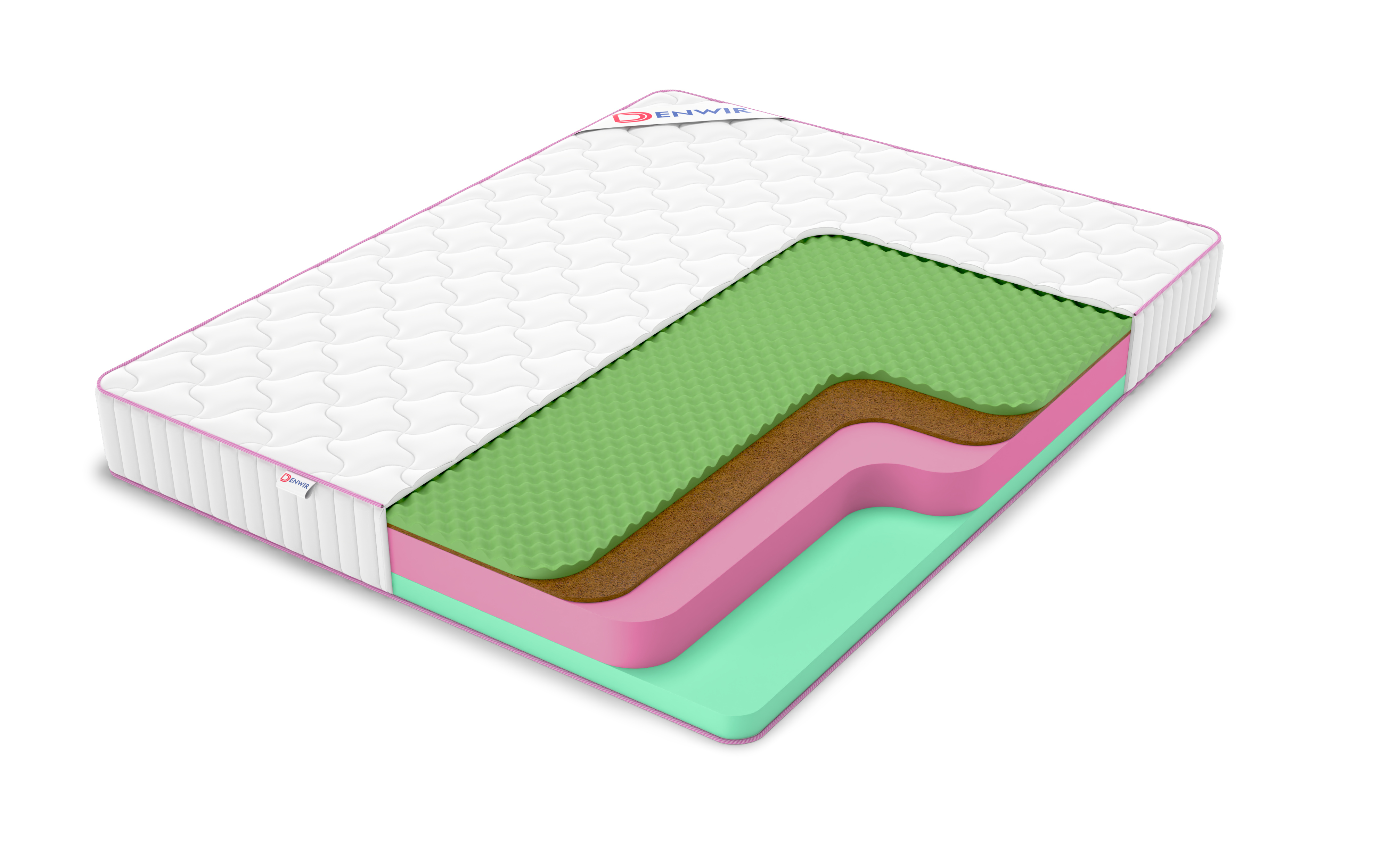 

Матрас беспружинный DENWIR MEGA ECO BALANCE RELAX 19/chstmat_MEBR19_120x195, Белый, MEGA ECO BALANCE RELAX 19