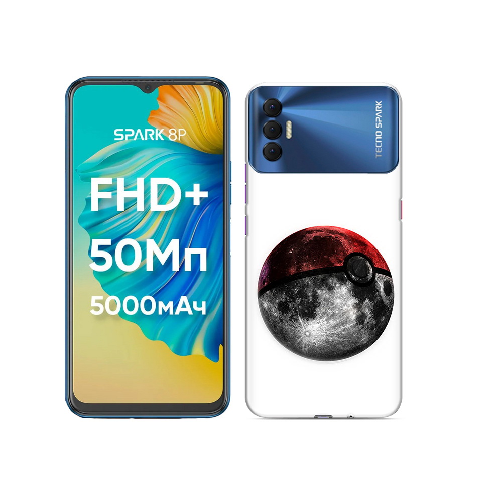 

Чехол MyPads Tocco для Tecno Spark 8P планета покебол, Прозрачный, Tocco
