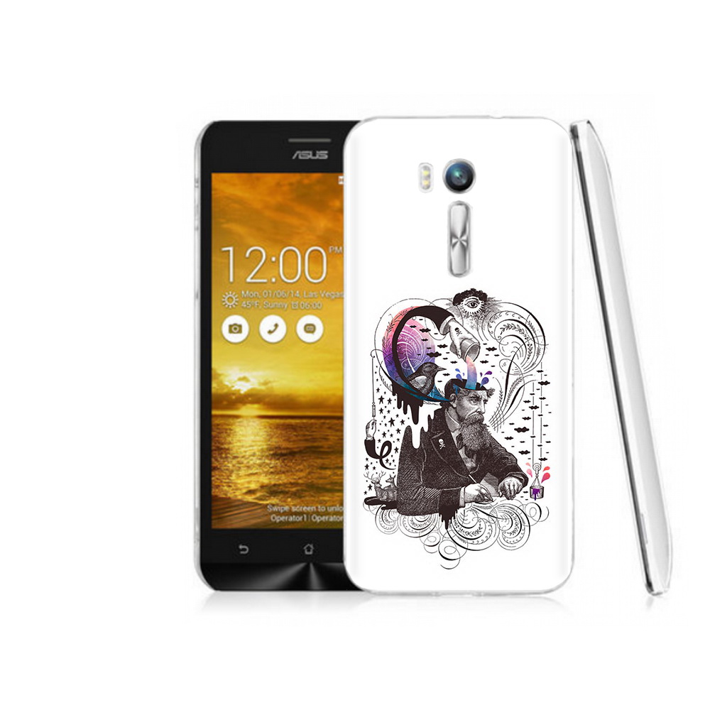 Чехол MyPads Tocco для Asus ZenFone Go (ZB551KL) абстракция думающий мужчина