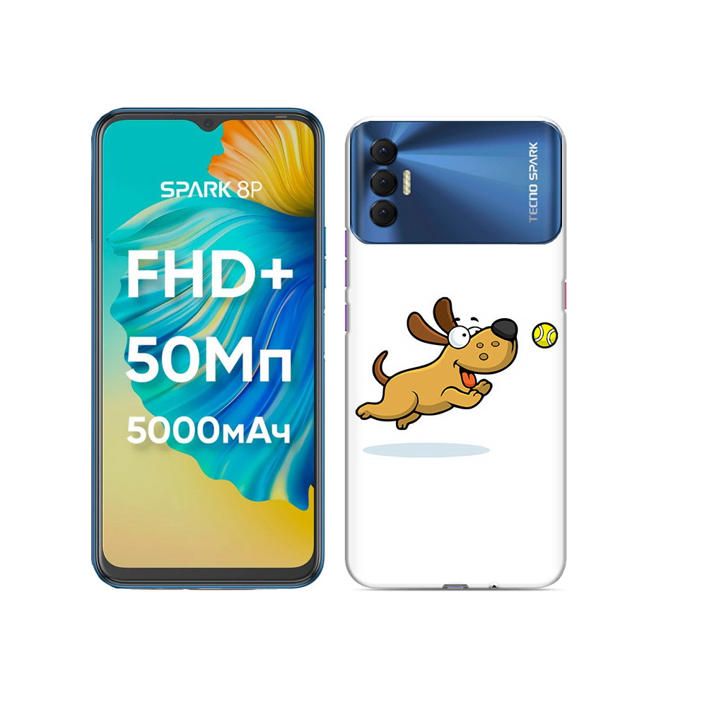 

Чехол MyPads Tocco для Tecno Spark 8P пёсик, Прозрачный, Tocco