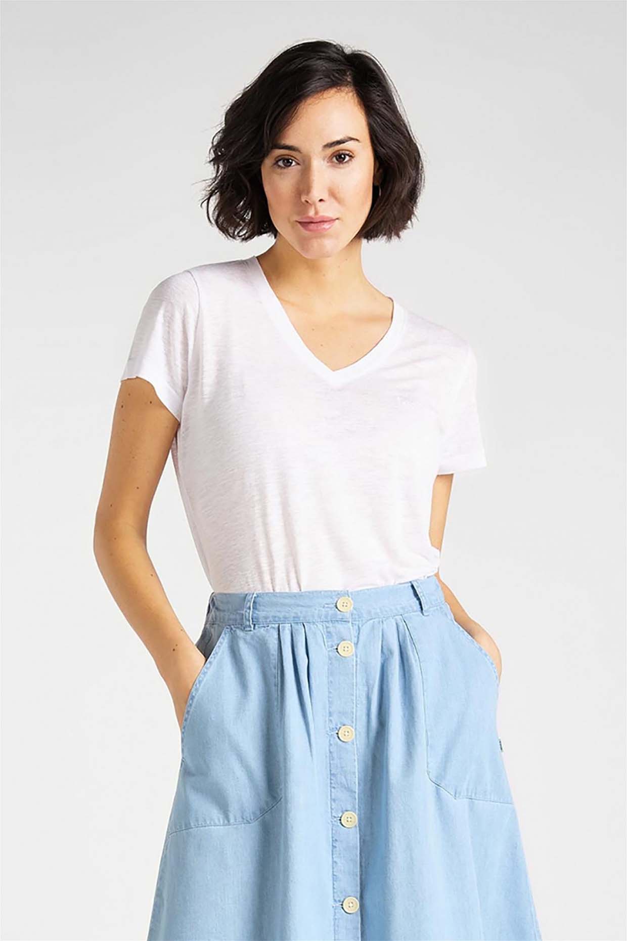 фото Футболка женская lee l41jenlj белая l