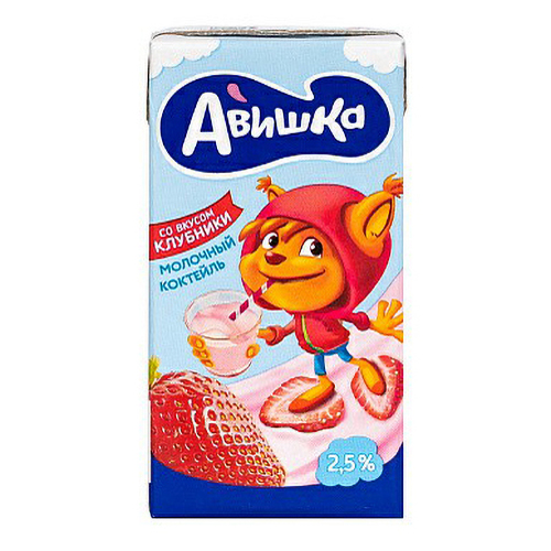 

Молочный коктейль Авишка клубника 2,5% 200 мл