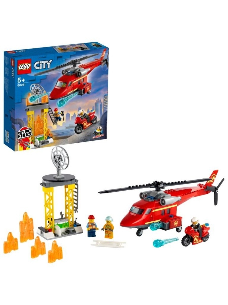 фото Конструктор lego city fire спасательный пожарный вертолёт, 144653-tn