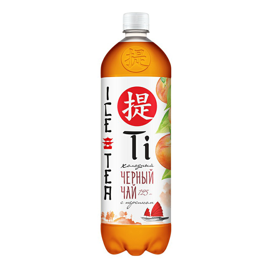 

Холодный чай черный Ti персик 1,25 л