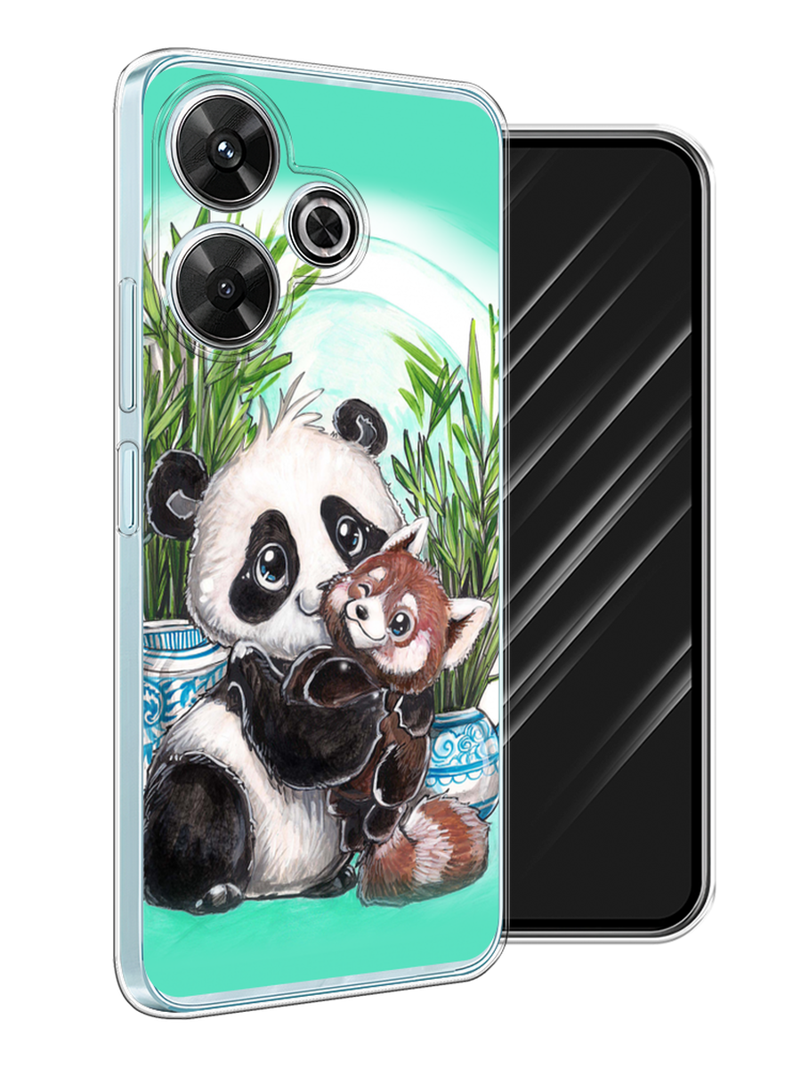 

Чехол Awog на Xiaomi Redmi Note 13R/Redmi 13/Poco M6 4G "Друзья зверята", Бирюзовый;белый;черный, 322550-1