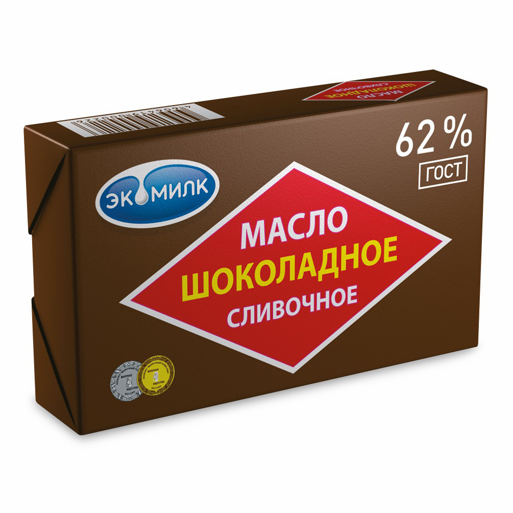 Сливочное масло Экомилк шоколадное 62% 180 г