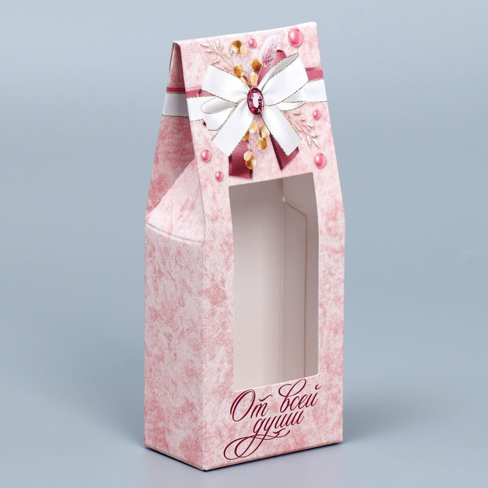 

Коробка складная Дарите Счастье От всей души 6 x 14,5 x 3,5 см 5 шт, Розовый