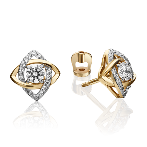 

Серьги из желтого золота с фианитом PLATINA jewelry 02-4403-00-501-1130-38, 02-4403-00-501-1130-38