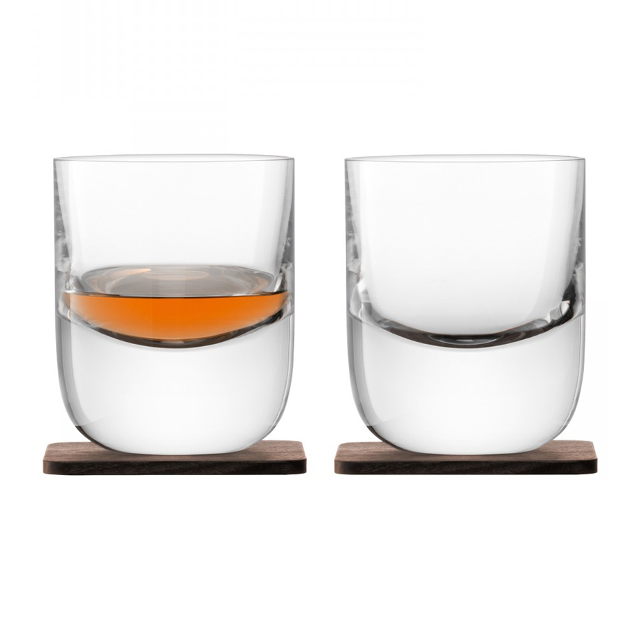 

Набор стаканов с деревянными подставками Renfrew Whisky, 270 мл, 2 шт., Прозрачный